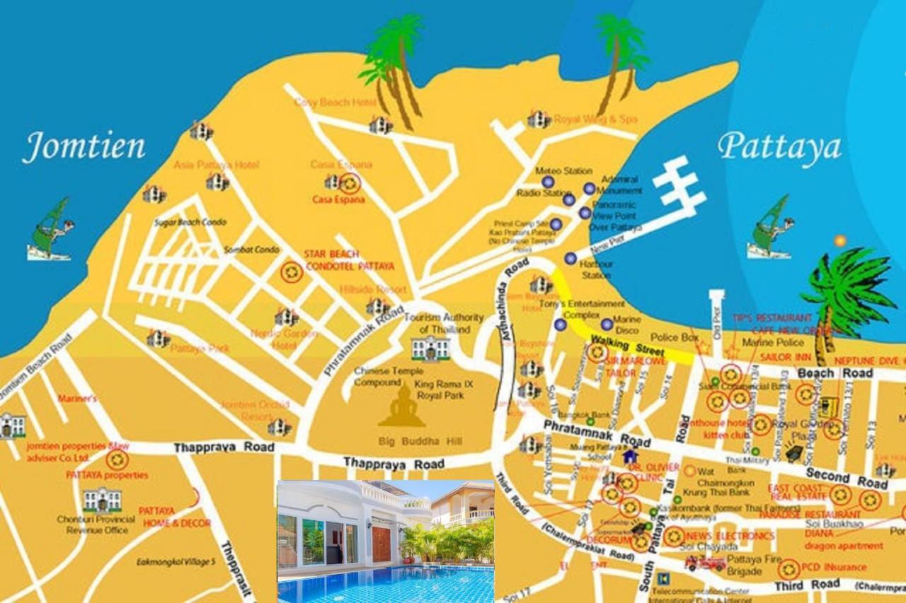 Ratana Villa - Pattaya Holiday House Walking Street 7 Bedrooms Екстер'єр фото
